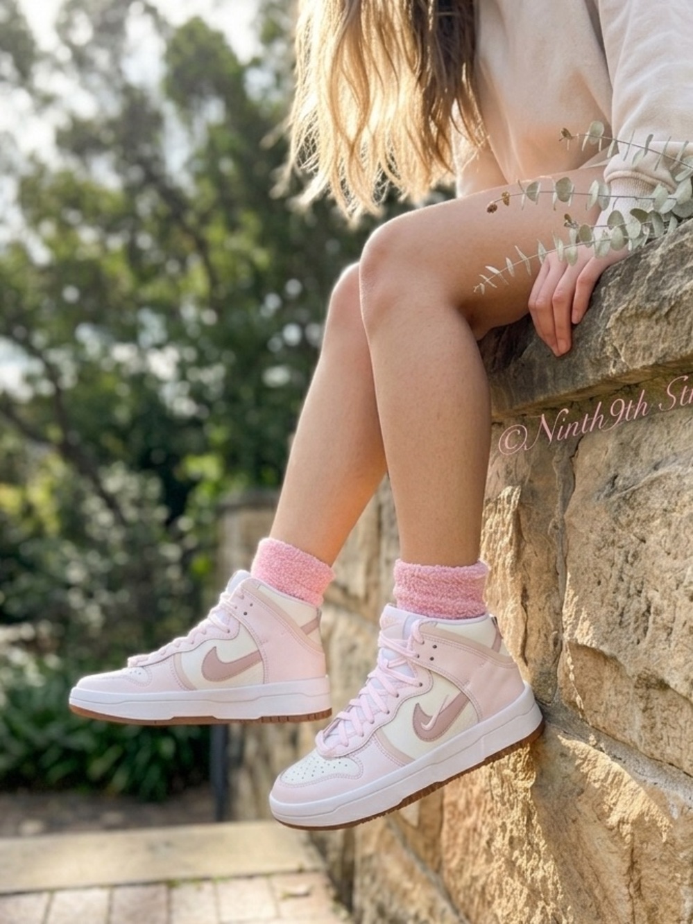 Nike Dunk High Up Pink Oxford W8.5 DH3718-102 NIB